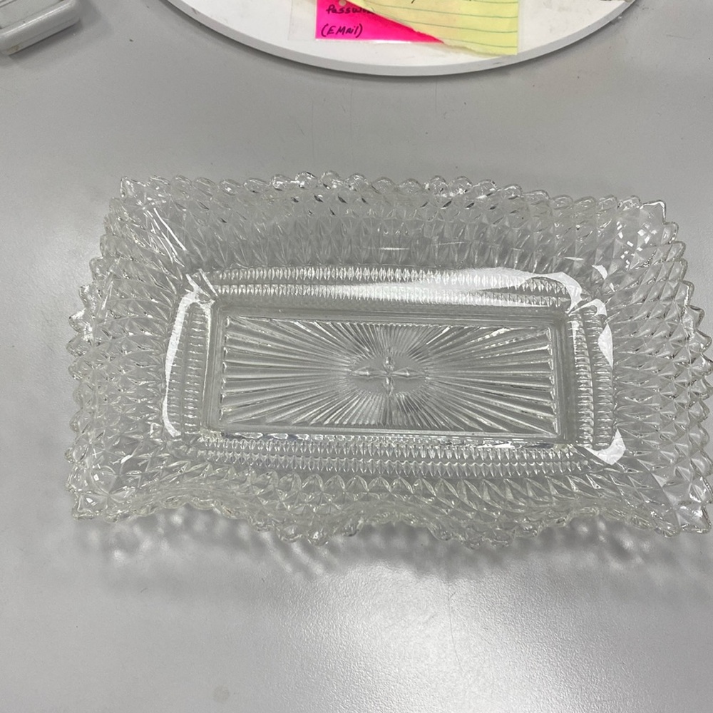 Vintage Indiana Glass Rectangle Tray